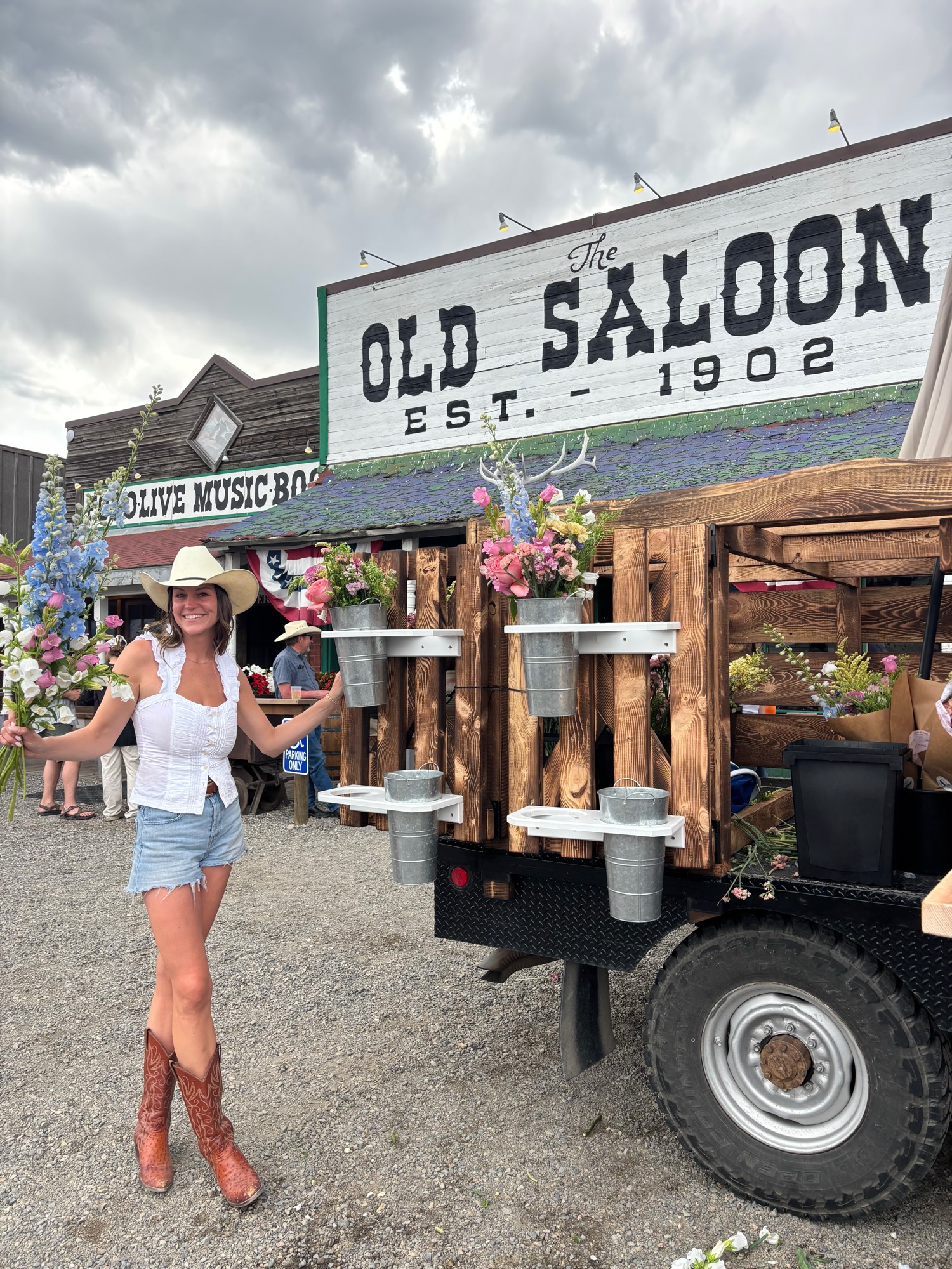 Vintage Ford flower truck
